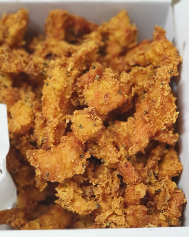  꺼구리시장통닭 순살카레치킨 너무 맛있어요