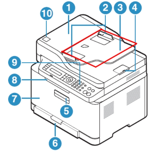 레이저 복합기 조작부에서 '스캔 후 WSD로 ' 스캔 진행하는 방법을 알려주세요. - 