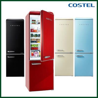 코스텔 300L 레트로 콤비 상냉장 디자인 냉장고 CRS-300G 레드/블랙/블루/아이보리 본사기본설치배송 후회없는 선택 