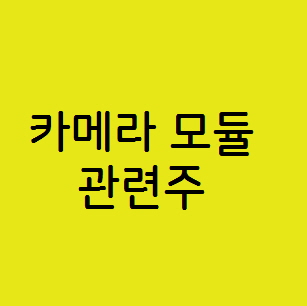  카메라 모듈 관련주, 엠씨넥스 덕우전자 옵트론텍 주가전망