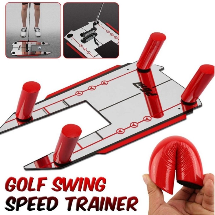 잘팔리는 골프 스윙 트레이너 강도 속도 연습 도구 골프 퍼팅 미러 4 개의 빨간 막대 정렬 훈련 보조, 협력사 좋아요