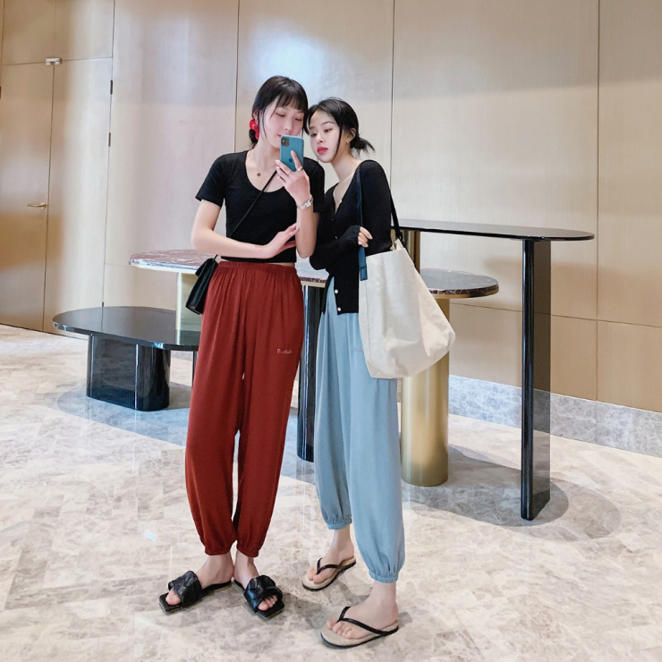 가을 여성 플라워 잔꽃 고쟁이바지 몸빼바지 통 항아리 알라딘 파자마파티 잠옷
