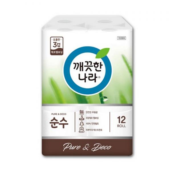 선호도 높은 깨끗한나라 3겹 순수화장지(30MX12롤), 본상품 ··· 선호도 높은 깨끗한나라 3겹 순수화장지(30MX12롤), 본상품 ···