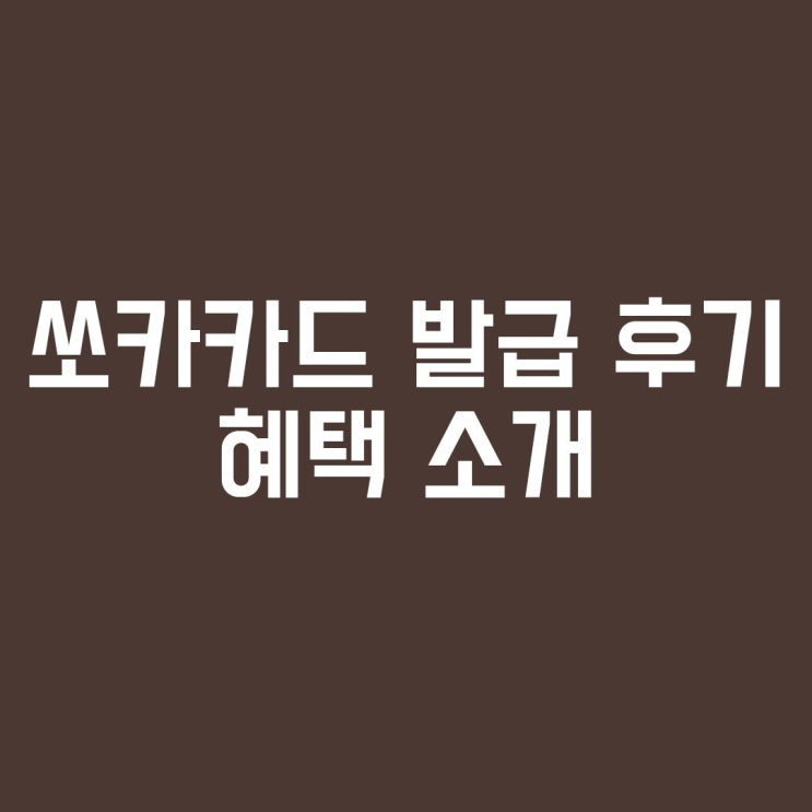  쏘카카드 발급 후기 및 혜택소개 (쏘카현대카드 즉시할인)