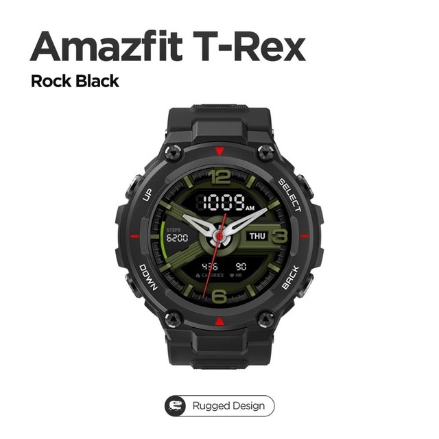 인기있는 PRO 재고 있음 베이직 CES Amazfit T-rex T rex Smartwatch 5ATM 14 스포츠 모드 스마트 워치 i라운드S 안, 01 Rock Black, 인기있는 PRO 재고 있음 베이직 CES Amazfit T-rex T rex Smartwatch 5ATM 14 스포츠 모드 스마트 워치 i라운드S 안, 01 Rock Black,