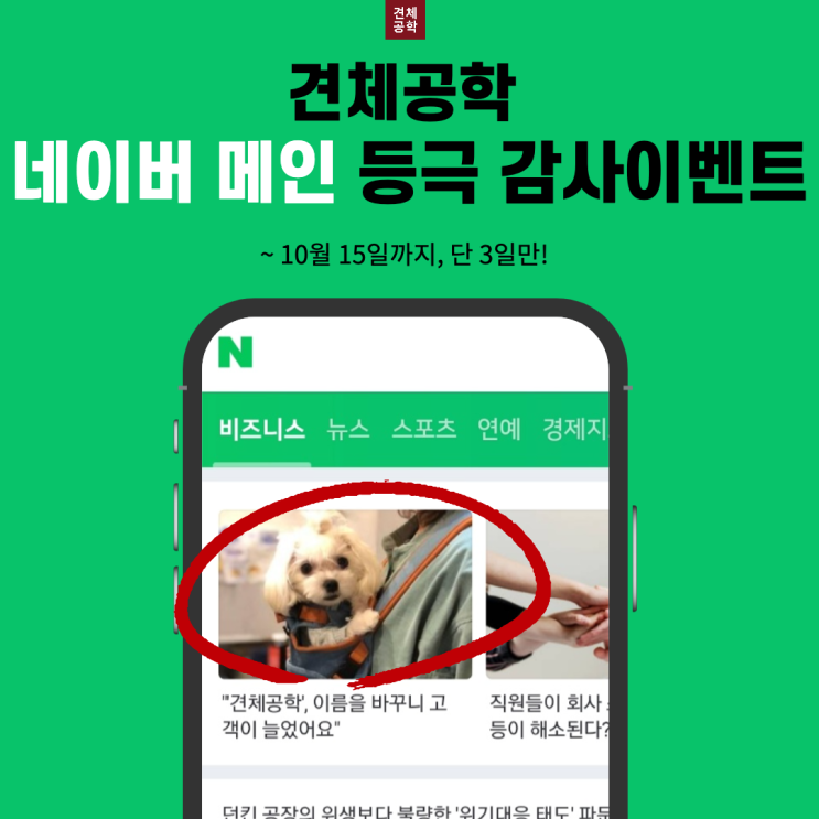  경사스러운 날! 견체공학이 네이버 비즈니스 칼럼에 소개 됐어요.