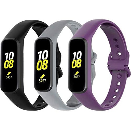 당신만 모르는 삼성 갤럭시 핏2 실리콘 스트랩 밴드 3개 세트 S06 IMPAWFAN 3 Pack Watch Bands Compatible with Samsung, Color A_