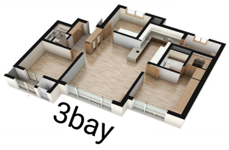  아파트구조 4bay, 3bay, 2bay
