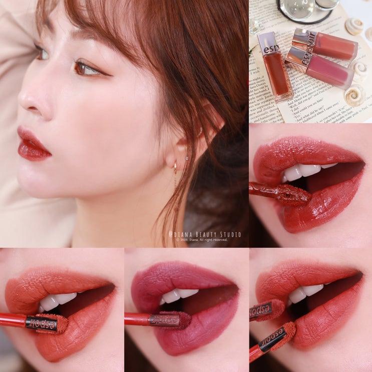 에스쁘아 꾸뛰르 립틴트 벨벳 카민모브 버터넛, 샤인 너티 가을 메이크업 추천 에스쁘아 꾸뛰르 립틴트 벨벳 카민모브 버터넛, 샤인 너티 가을 메이크업 추천