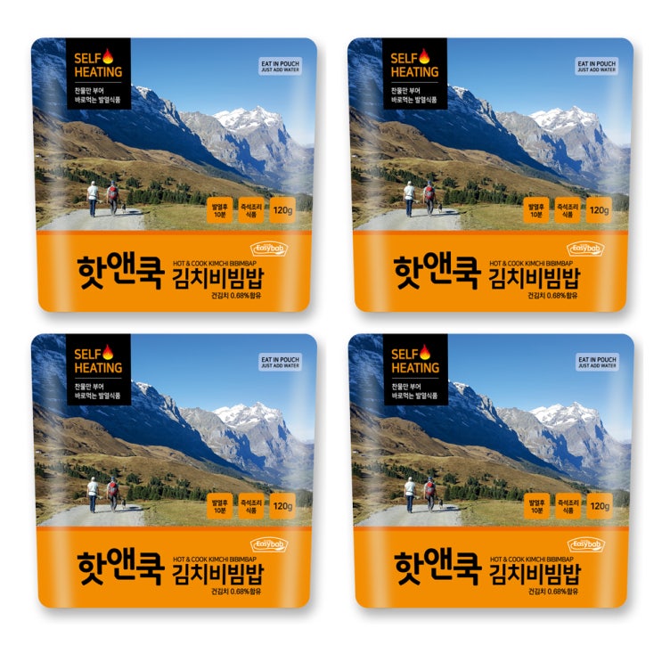  잘팔리는 이지밥 핫앤쿡 김치비빔밥, 120g, 4개 추천해요