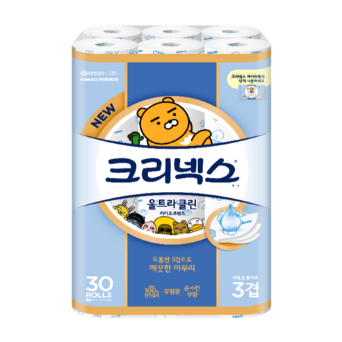 후기가 좋은 크리넥스 도톰한 천연펄프 3겹 카카오 화장지 30m, 30롤, 7개 ··· 후기가 좋은 크리넥스 도톰한 천연펄프 3겹 카카오 화장지 30m, 30롤, 7개 ···