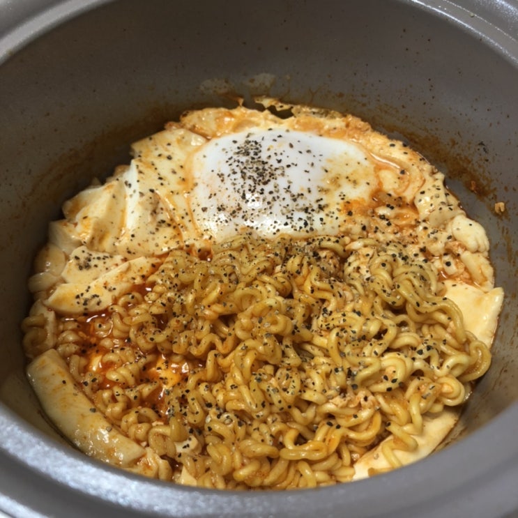  순두부열라면 계란 퐁당 짱맛있당
