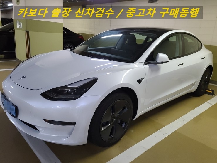  카보다-2021 테슬라 모델3 롱레인지 신차살때 정비사동행 출장 신차검수 후기