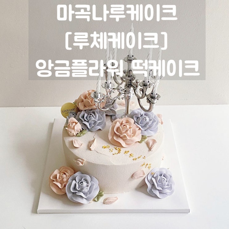  마곡나루케이크 [루체케이크] 눈과 입 호강하는 앙금플라워 떡케이크 진짜 예뻐요!