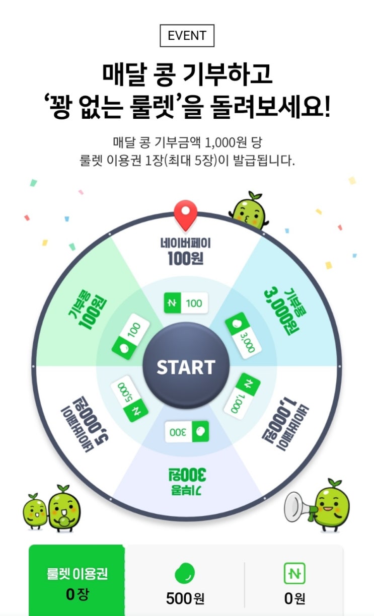  콩 룰렛 / 해피빈 기부