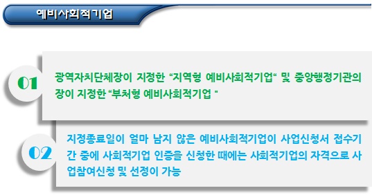 사회적기업 사업개발비 참여기업 공모 및 신청