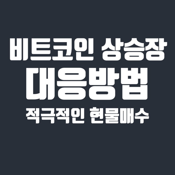  비트코인 상승장 대응방법 : 적극적인 현물매수, 선물은 조정 기다리는 자리