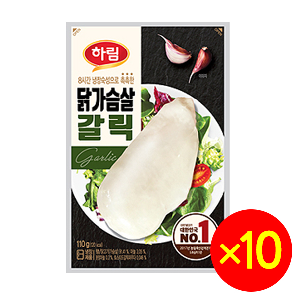 많이 찾는 하림 닭가슴살 갈릭 110gx10개, 1개 ···