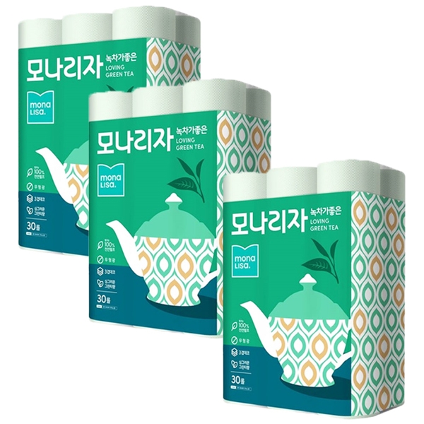 인기 급상승인 모나리자 녹차가좋은 3겹데코 30M 30롤 화장지, 90롤 추천해요 인기 급상승인 모나리자 녹차가좋은 3겹데코 30M 30롤 화장지, 90롤 추천해요