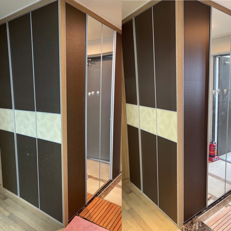  김포한강신원아침도시고다니마을 붙박이장신발장시트지리폼