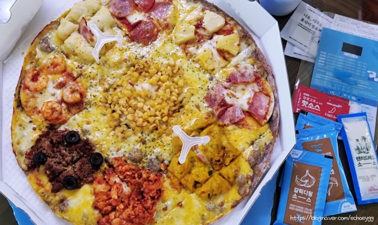 [배달 음식] 9가지의 맛을 즐길 수 있는 "피자알볼로의 어깨 피자"