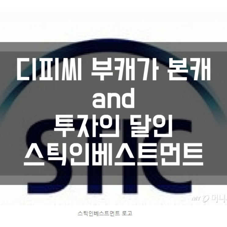  디피씨 부캐가 본캐 and 투자의 달인 스틱인베스트먼트