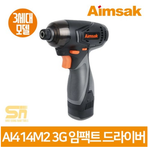 많이 찾는 아임삭 AI414M2 3G 충전 임팩 드라이버 14.4V 배터리2개 ···