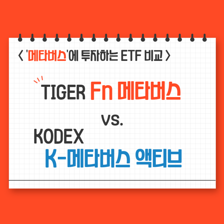 국내 메타버스 ETF 4종류 비교 분석 : TIGER Fn메타버스 vs. KODEX K메타버스 액티브 등