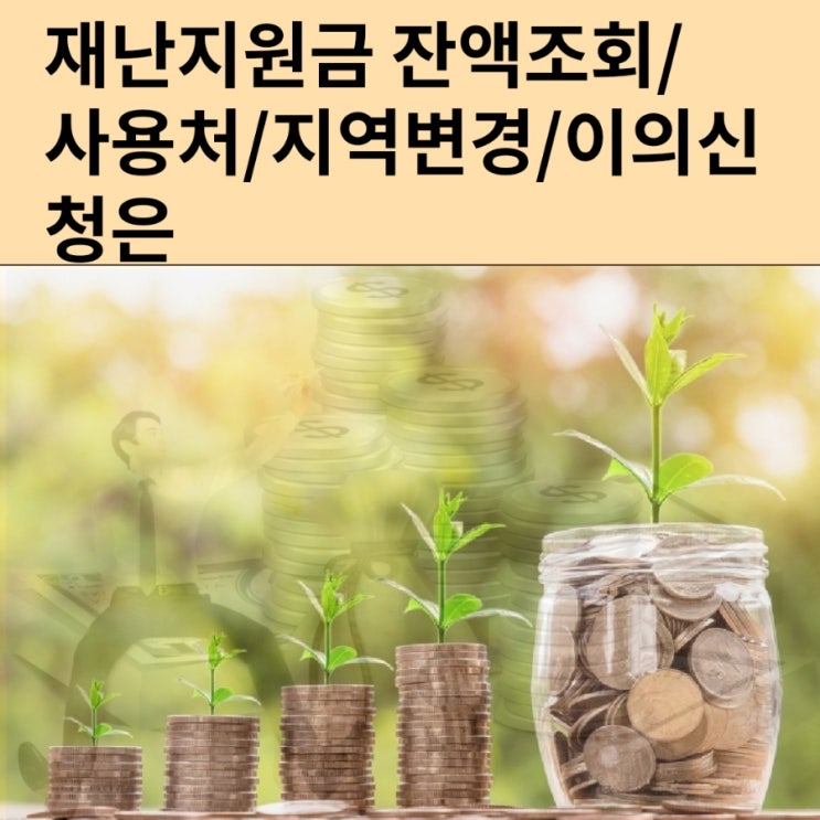  재난지원금 잔액조회/사용지역변경/사용처/이의신청