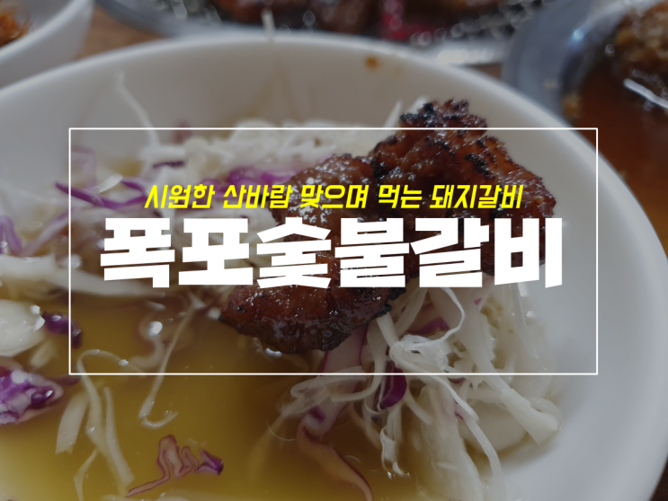  오리지널 갈비 맛, 영주 소백산 맛집 폭포숯불돼지갈비