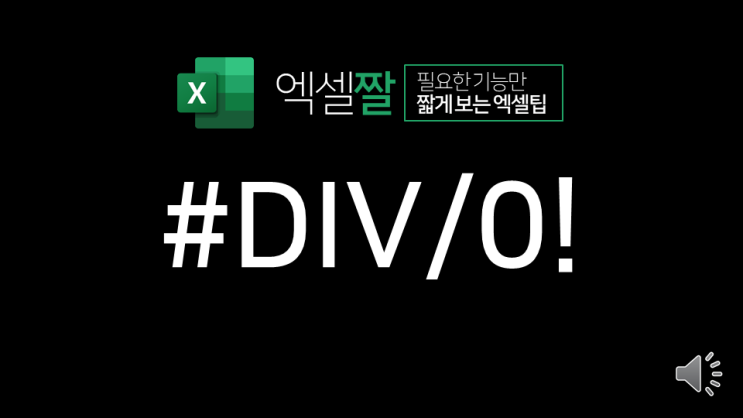  엑셀짤 | #DIV/0! 오류