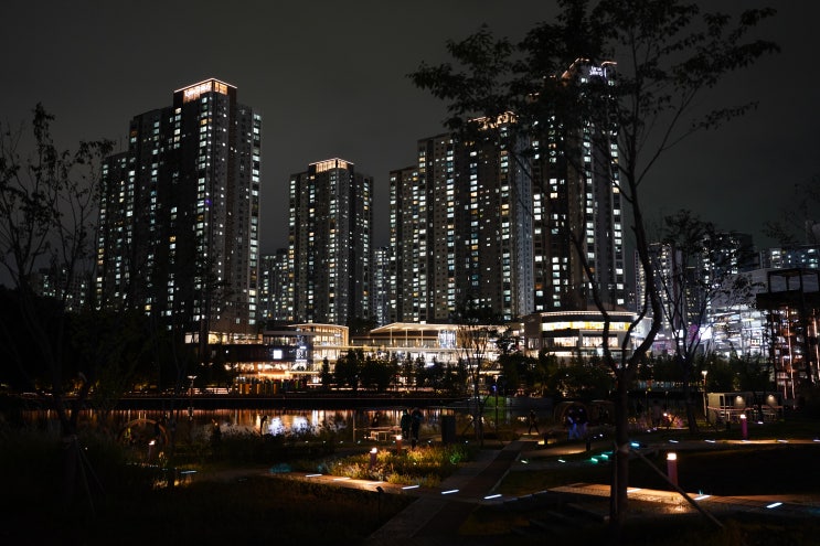 동탄호수공원 레이크꼬모 야간 힐링산책