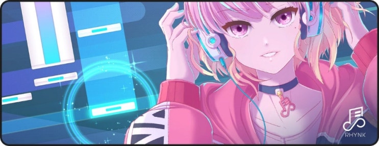  모바일 리듬게임 RHYNK 텀블벅 후원보상 스킨 리뷰합니다