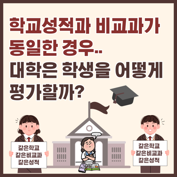  학교성적과 비교과가 동일한 경우 대학은 학생을 어떻게 평가할까?