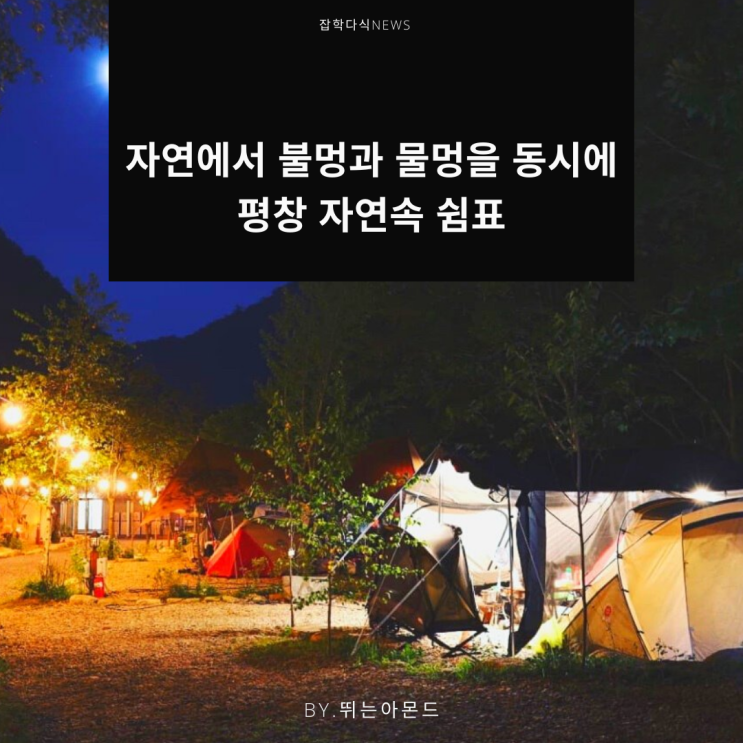  평창 자연속 쉼표,불멍과 물멍의 힐링공간~예약해야징