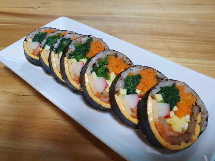  다이어트김밥 만들기/ 밥반치즈반김밥/ 밥없는 김밥