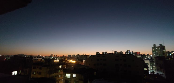  주말의 마무리 평안한 하늘