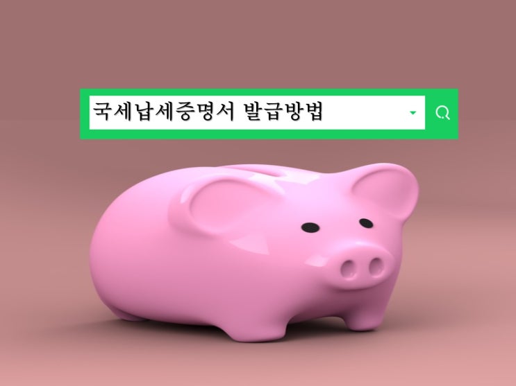  국세납세증명서발급 인터넷으로 5분안에 완료 설명사진포함