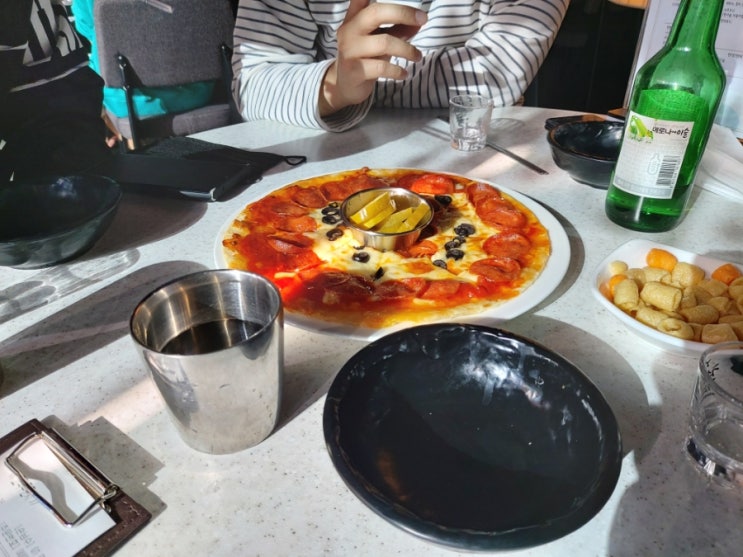  프라이빗 인천구월점: 페페로니 씬피자 | 로제빠네파스타