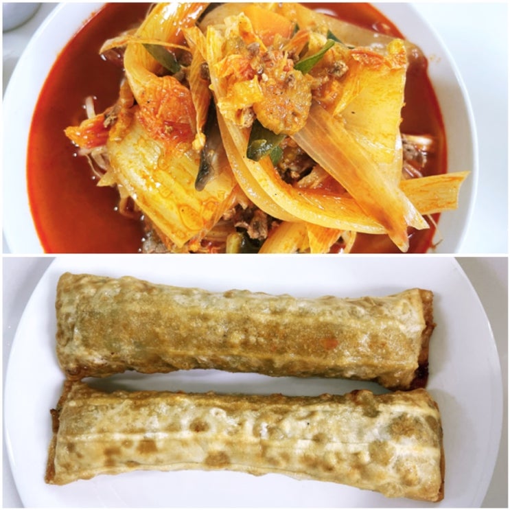  국수나무 소고기짬뽕 갈비츄러스만두