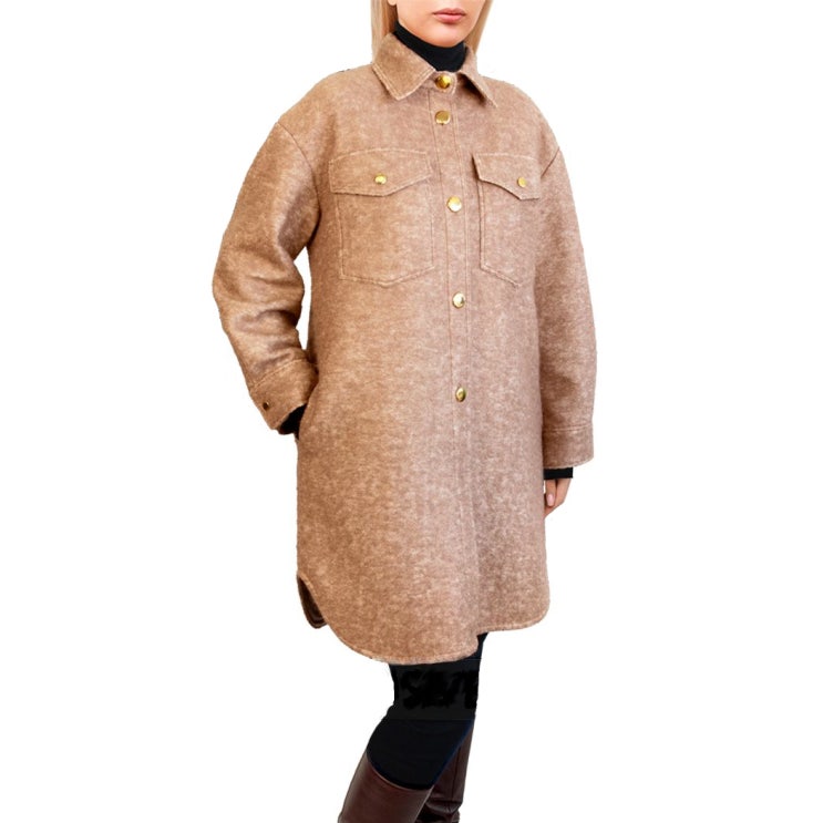 무료패턴오버핏 여성 셔츠 코트 PDF실물패턴