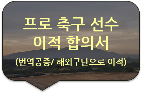 프로축구 K-리그 외국인 선수 이적 합의서 번역공증 [구리/중랑/노원/도봉/별내/남양주 번역공증(대행)]