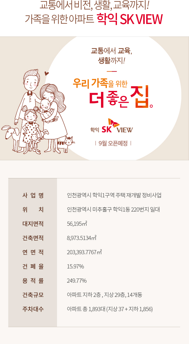  인천 미추홀구 학익Sk뷰 1,581세대 분양예정