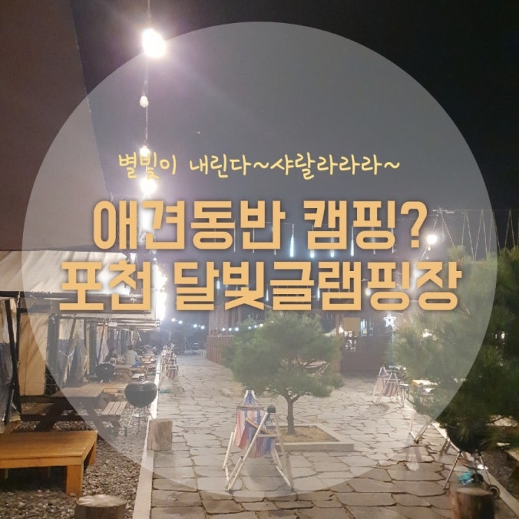  캠핑용품 필요없는 글램핑장] 포천 달빛 애견 글램핑  부대시설 등 상세리뷰