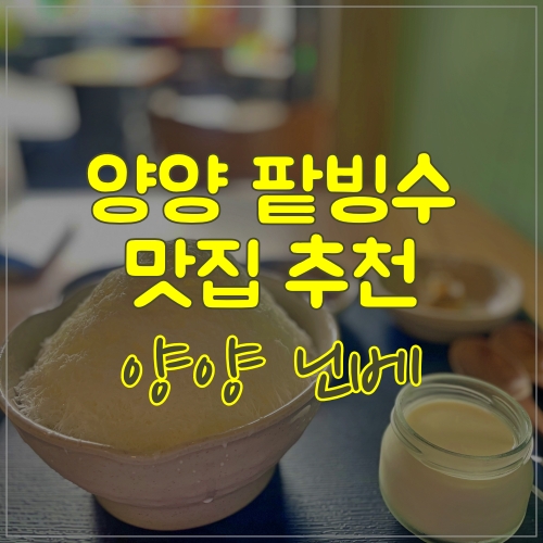 양양 닌베 밀크 팥빙수 먹으러 다녀왔어요