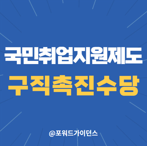  국민취업지원제도 구직촉진수당 신청 대상 조건
