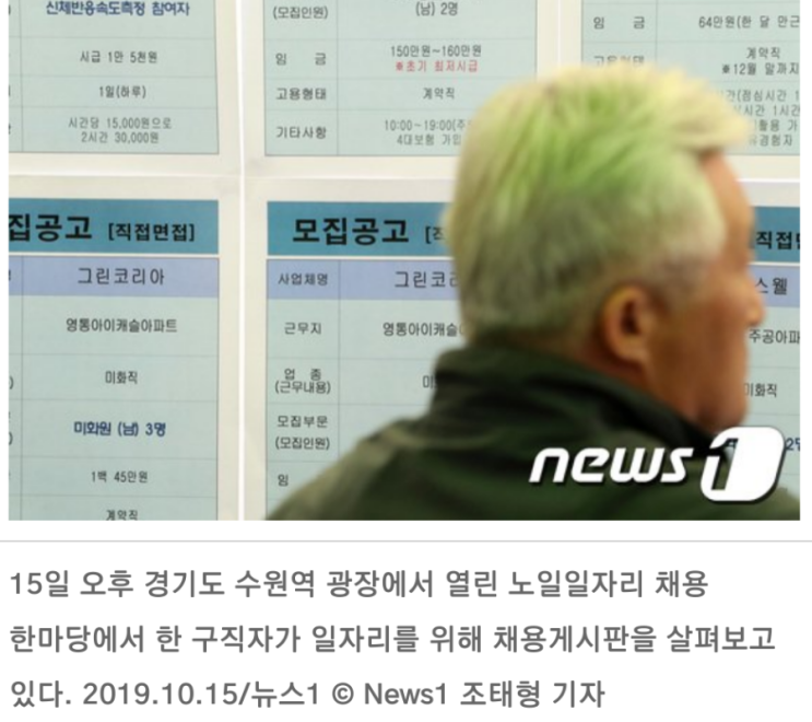 노인 10명 중 1명은 정부 '일자리 지원사업' 중도포기…왜?