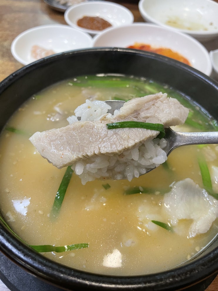 추운날 호호불어 먹는 따끈한 돼지국밥 한그릇