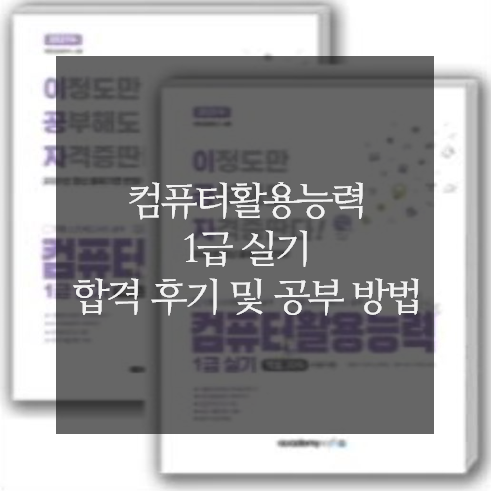 컴퓨터활용능력 1급 실기 합격 후기 컴퓨터활용능력 1급 실기 합격 후기