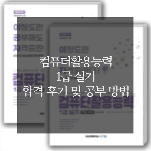 컴퓨터활용능력 1급 실기 합격 후기